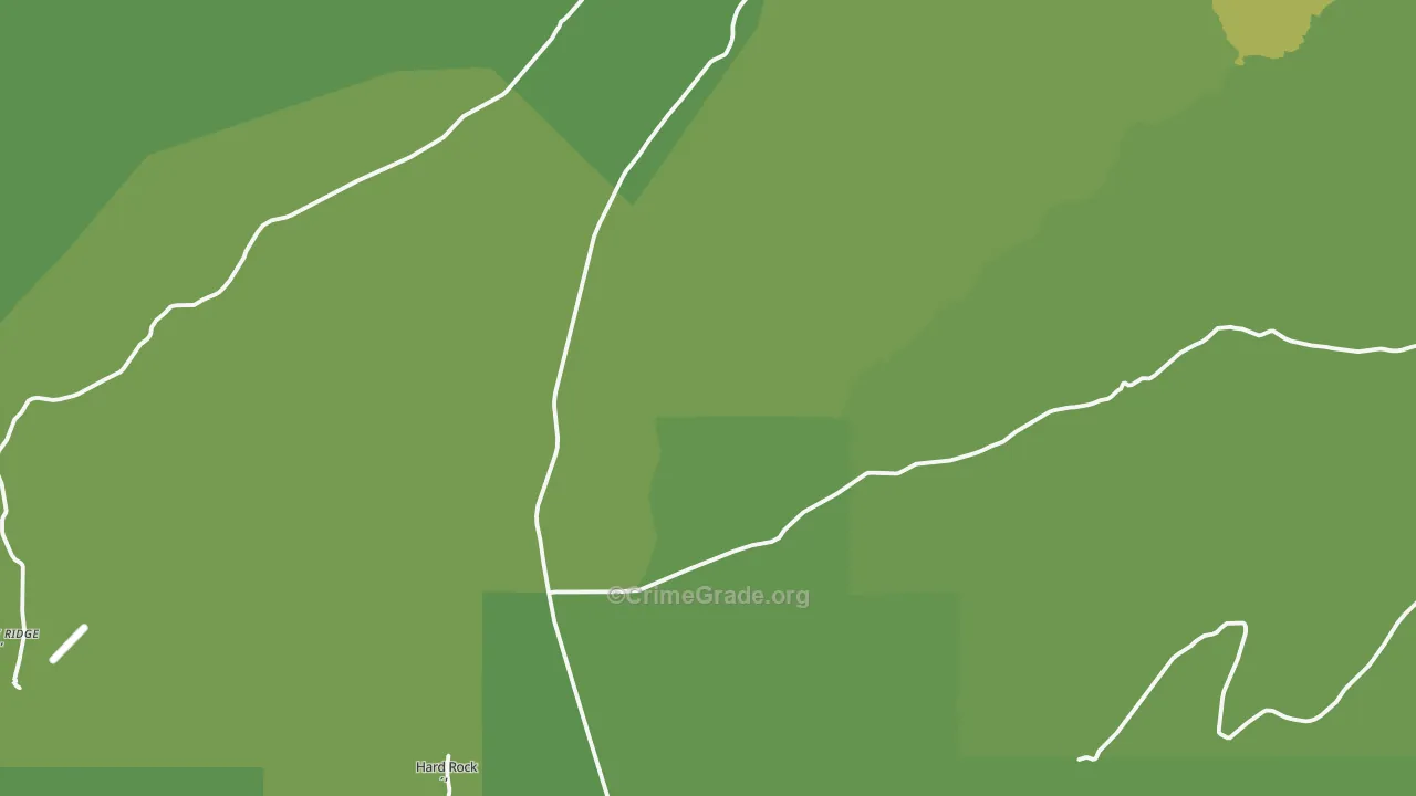 Hard Rocks, AZ Map of Vehicle Theft Rates