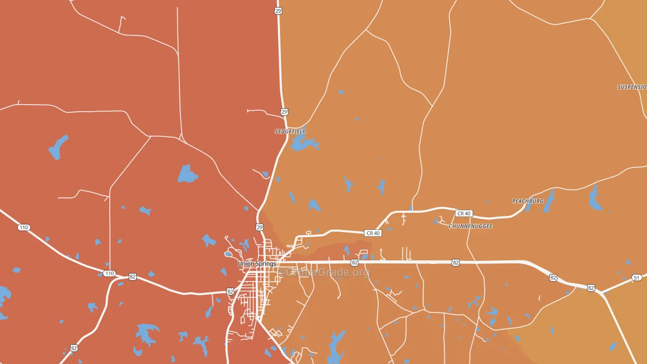 Hardaway, AL Map of Vehicle Theft Rates