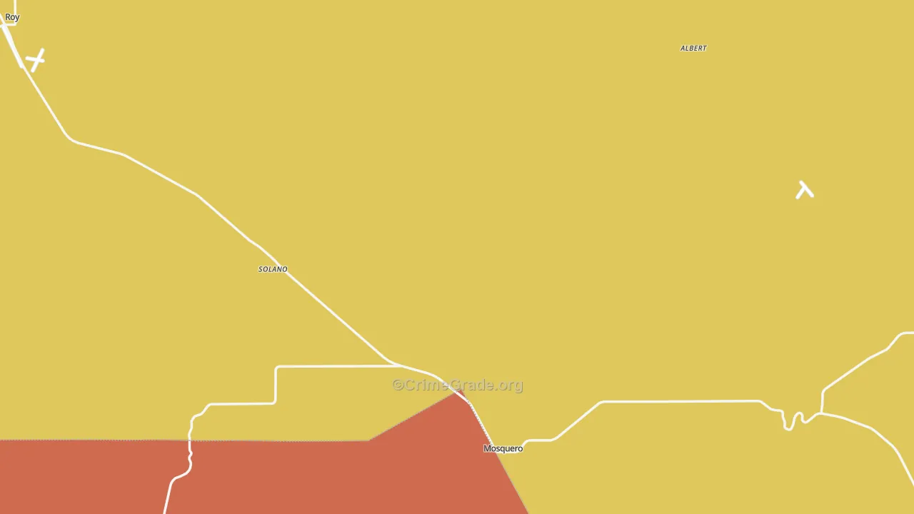 Harding County, NM Map of Vehicle Theft Rates