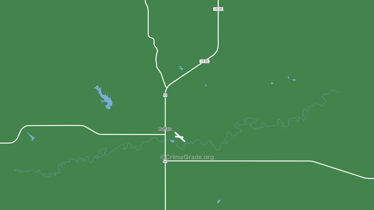 Harding County, SD Map of Vehicle Theft Rates