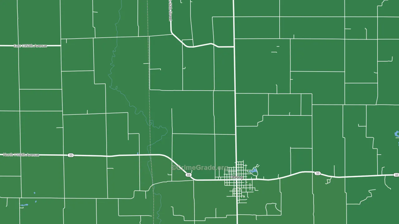 Hardinville, IL Map of Vehicle Theft Rates