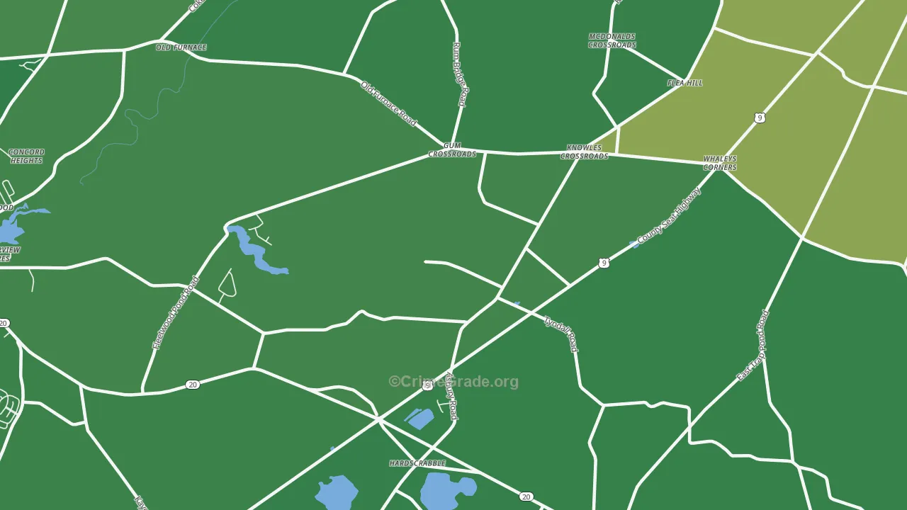 Hardscrabble, DE Map of Vehicle Theft Rates
