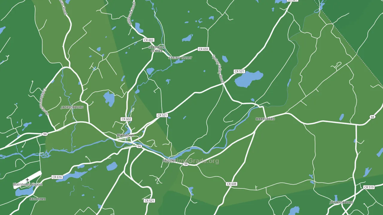 Hardwick, NJ Map of Vehicle Theft Rates
