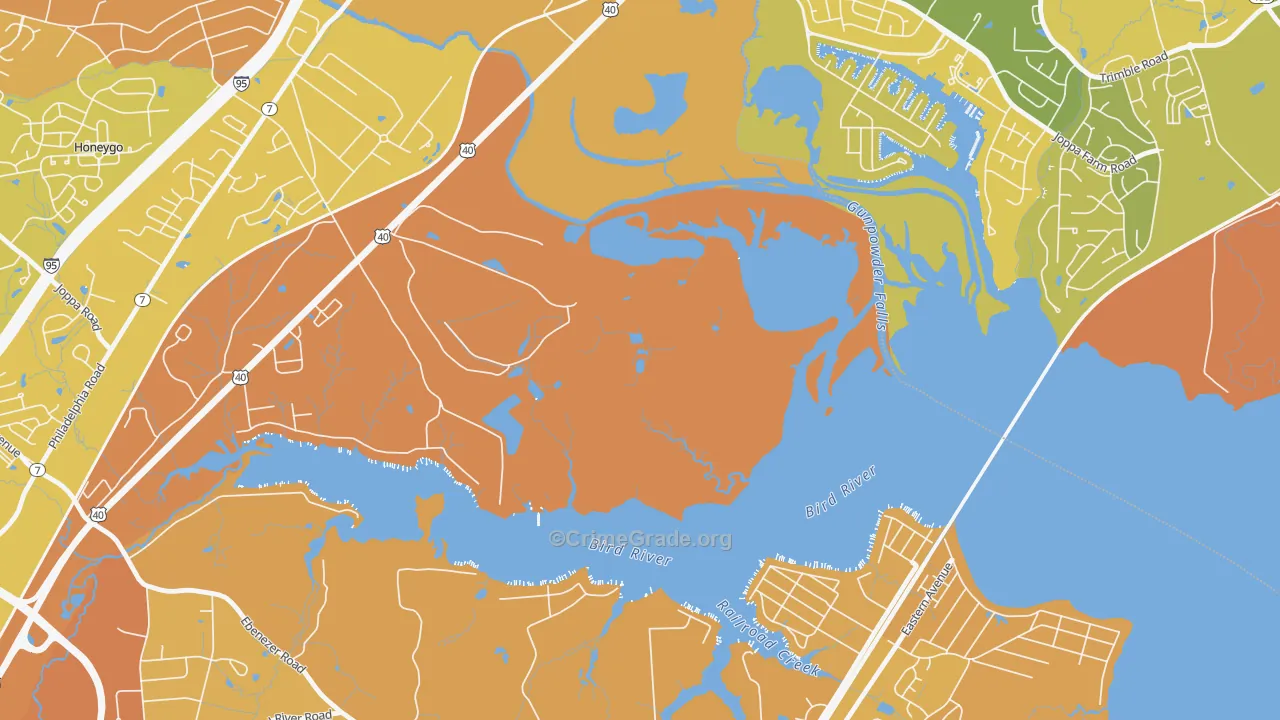 Harewood Park, MD Map of Vehicle Theft Rates