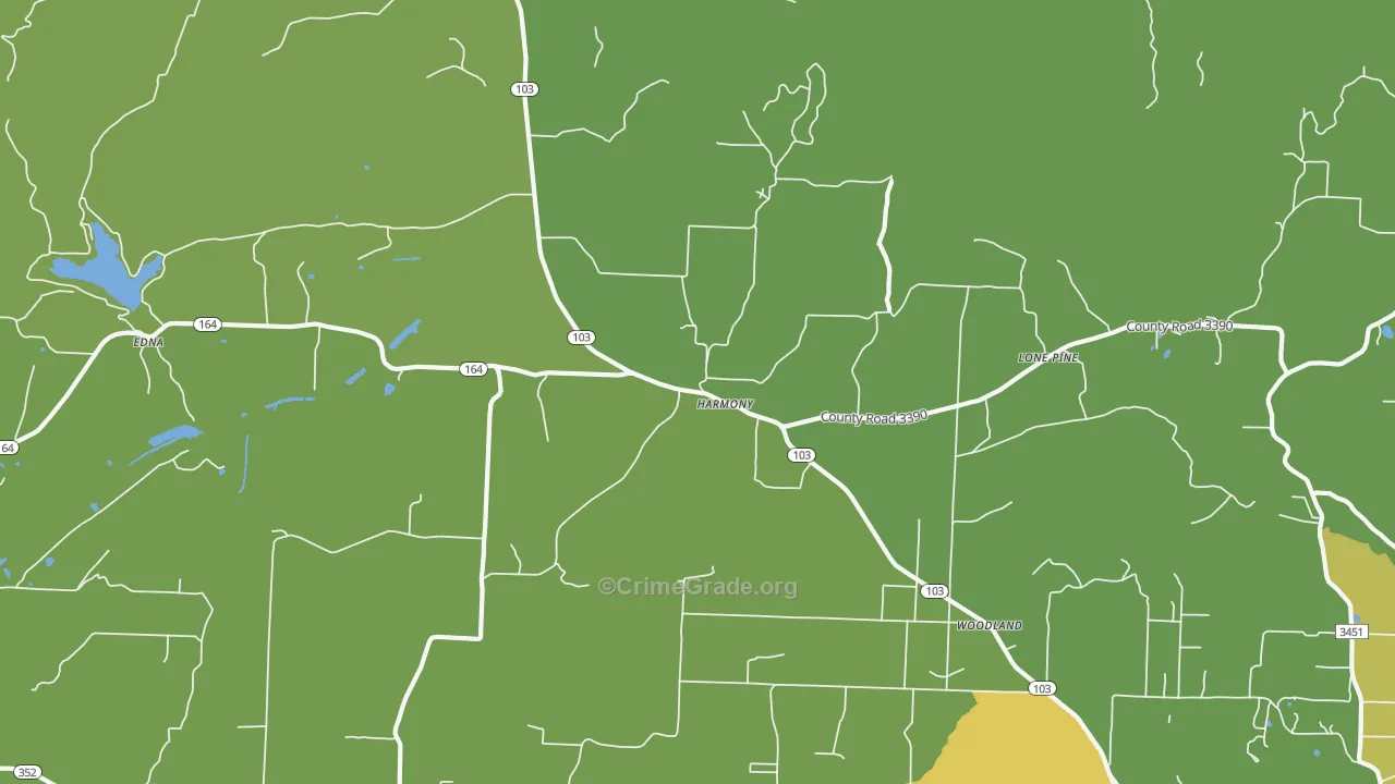 Harmony, AR Map of Vehicle Theft Rates