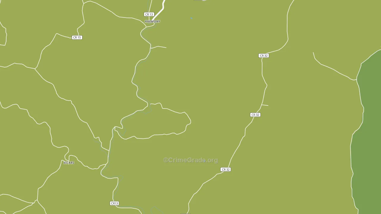 Harmony, WV Map of Vehicle Theft Rates