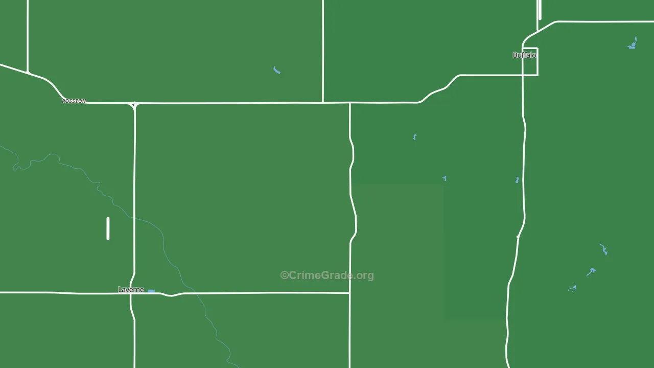 Harper County, OK Map of Vehicle Theft Rates