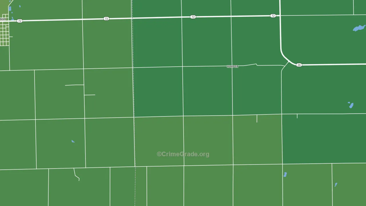 Harper, IL Map of Vehicle Theft Rates