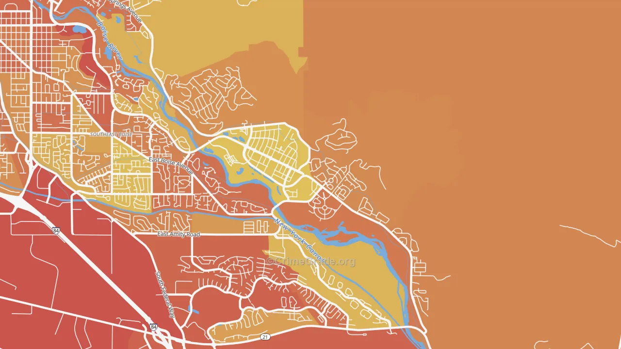 Harris Ranch, Boise, ID Map of Vehicle Theft Rates