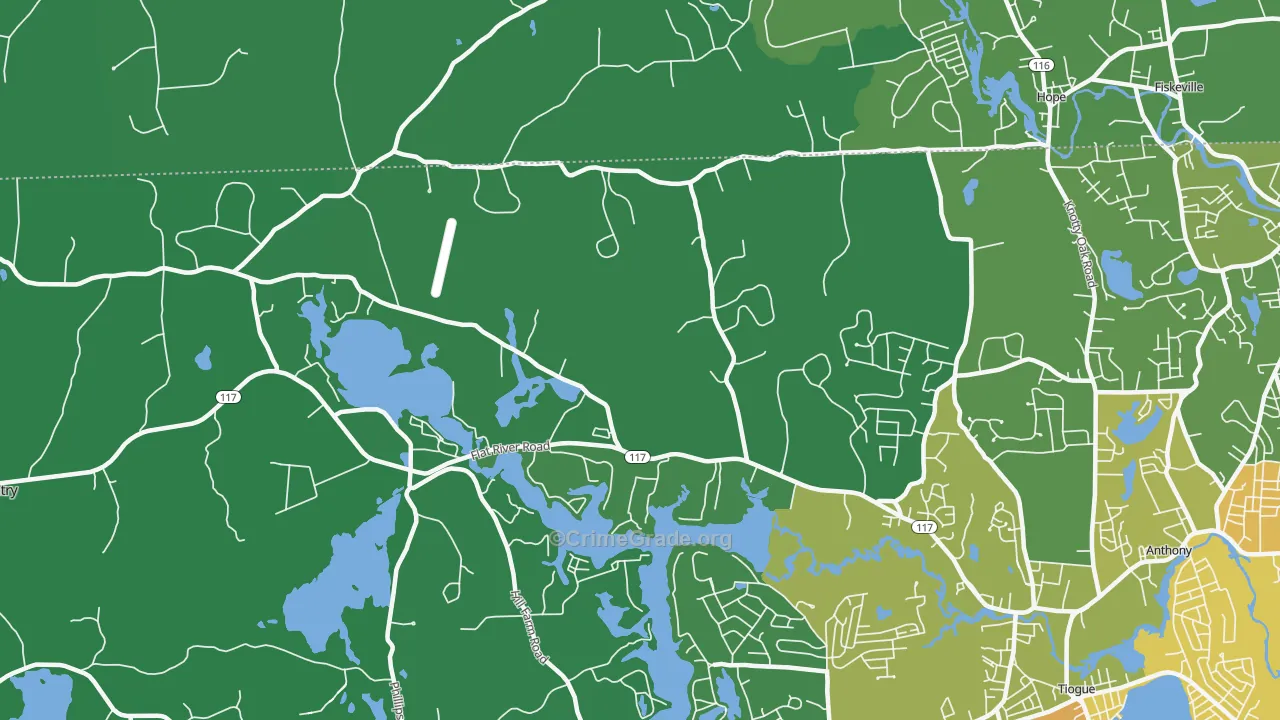 Harris, RI Map of Vehicle Theft Rates