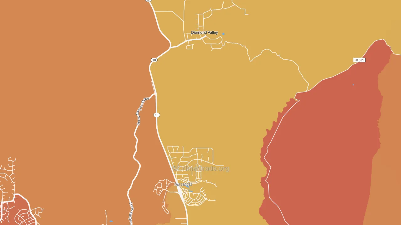 Harrisburg Junction, UT Map of Vehicle Theft Rates