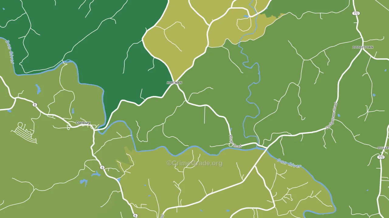 Hartman, NC Map of Vehicle Theft Rates