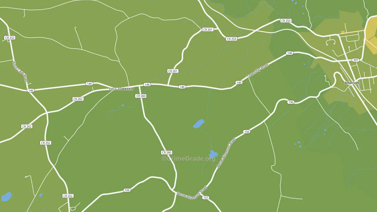 Hartmans Corners, NY Map of Vehicle Theft Rates