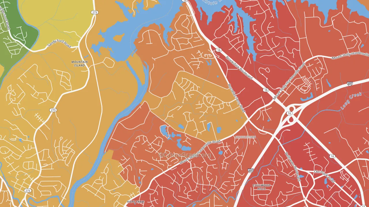 Harwood Lane, Charlotte, NC Map of Vehicle Theft Rates