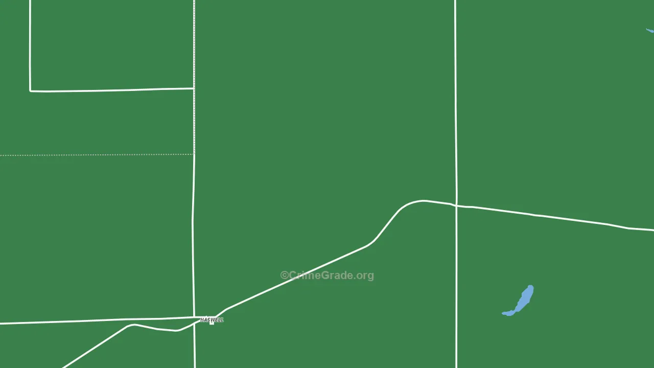 Haswell, CO Map of Vehicle Theft Rates