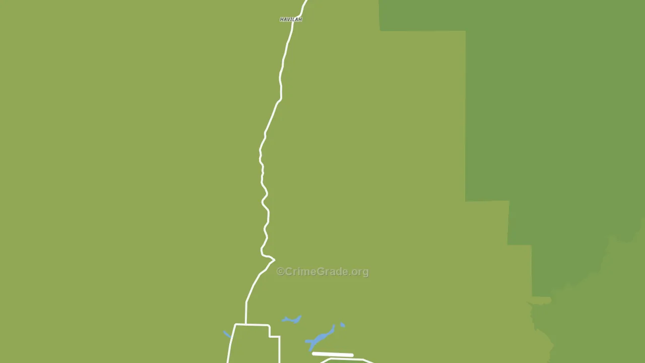 Havilah, CA Map of Vehicle Theft Rates