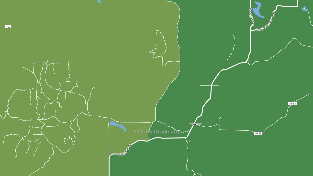 Havillah, WA Map of Vehicle Theft Rates