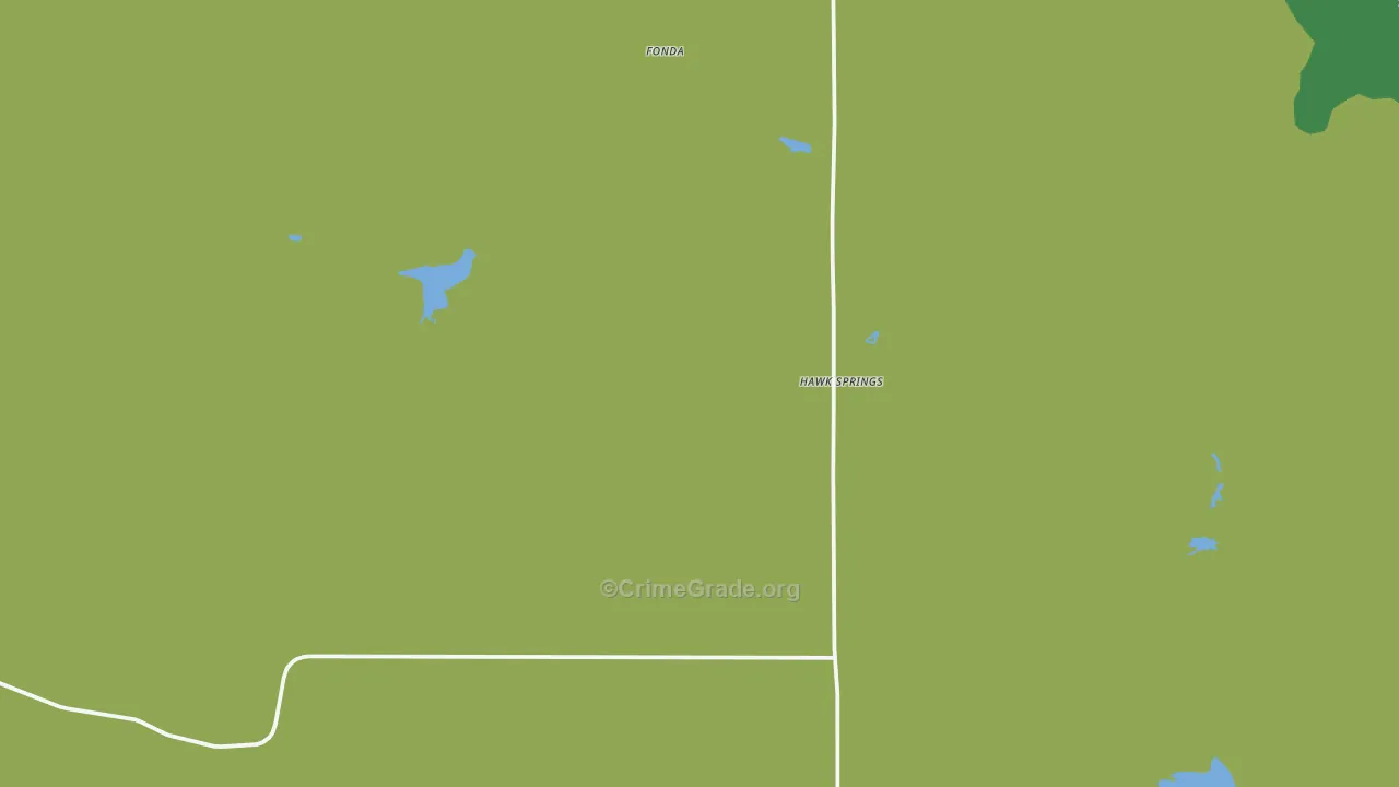 Hawk Springs, WY Map of Vehicle Theft Rates