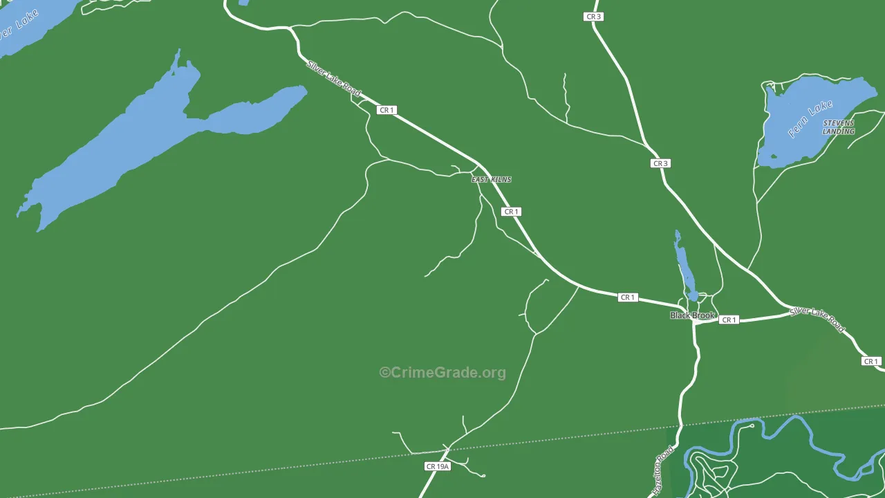 Hawkeye, NY Map of Vehicle Theft Rates