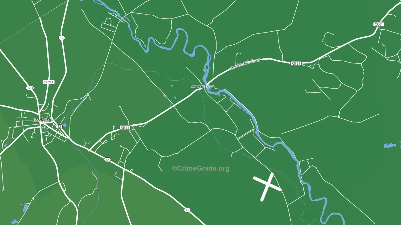 Hawkinsville, NY Map of Vehicle Theft Rates