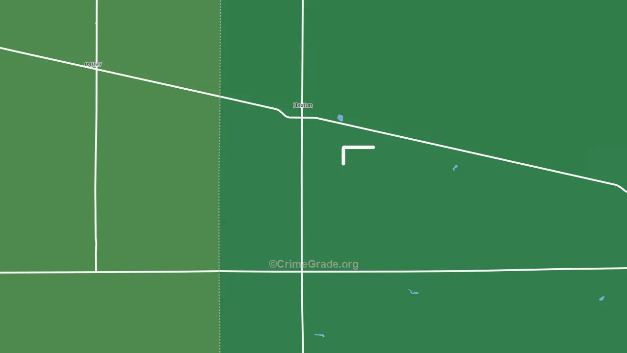 Haxtun, CO Map of Vehicle Theft Rates