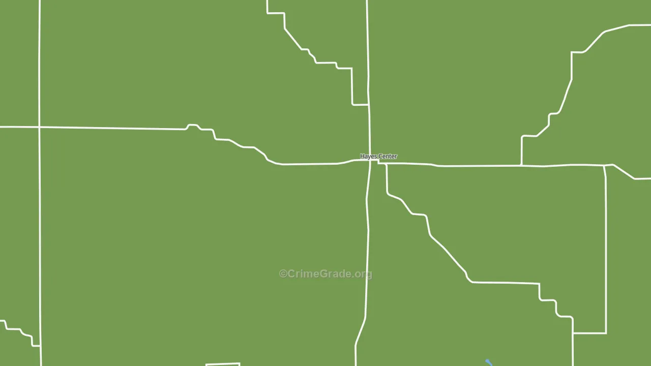 Hayes County, NE Map of Vehicle Theft Rates