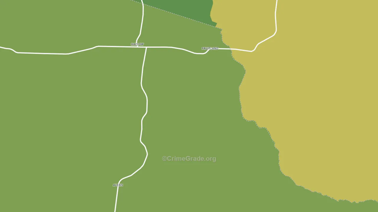 Haylow, GA Map of Vehicle Theft Rates