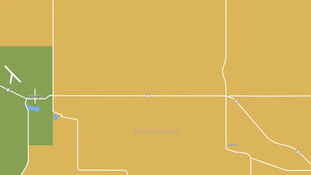Haynes, ND Map of Vehicle Theft Rates