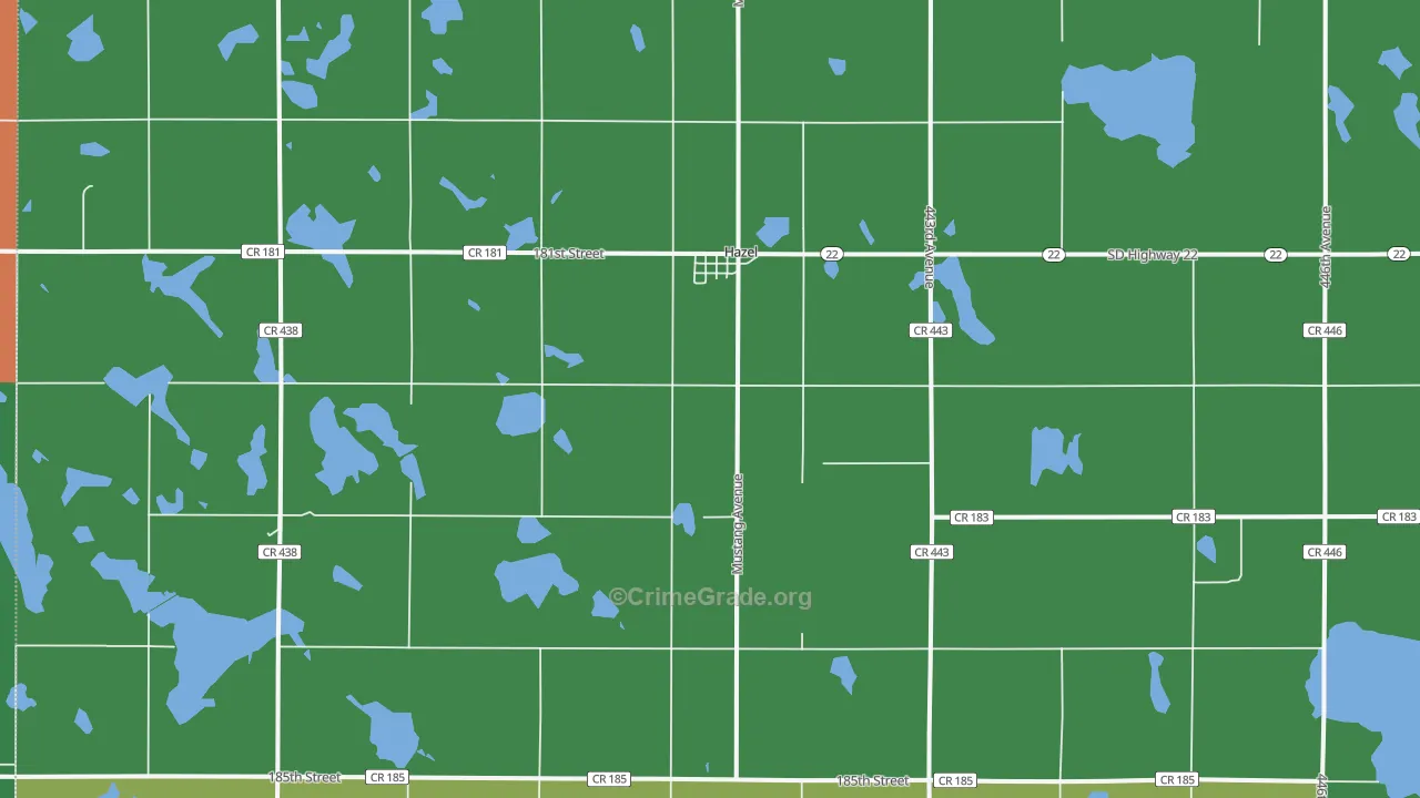 Hazel, SD Map of Vehicle Theft Rates