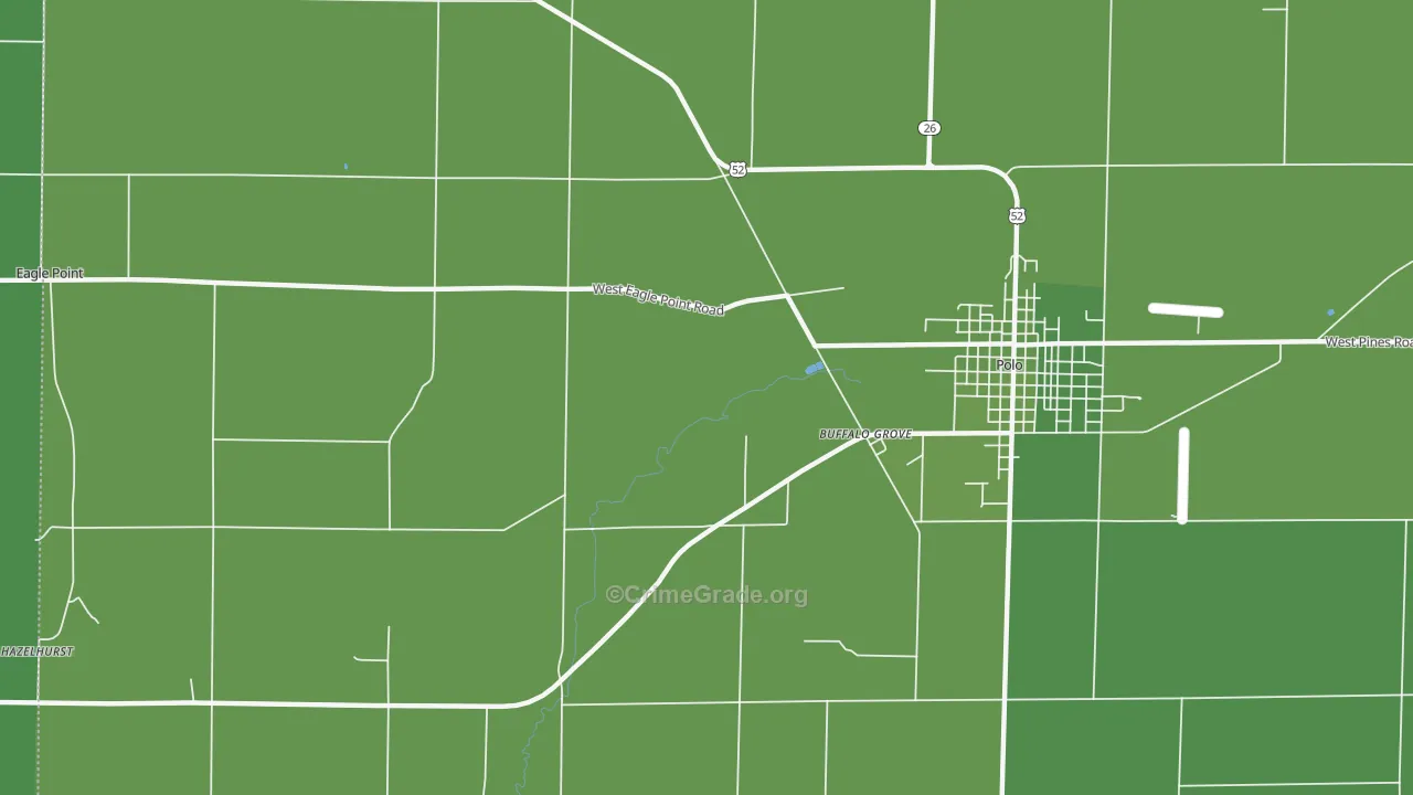 Hazelhurst, IL Map of Vehicle Theft Rates