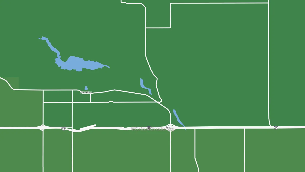 Hazelton, ID Map of Vehicle Theft Rates