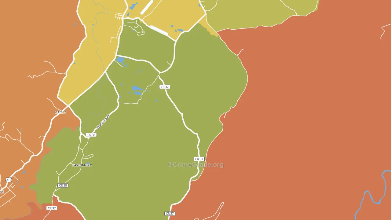 Hazelwood, WV Map of Vehicle Theft Rates