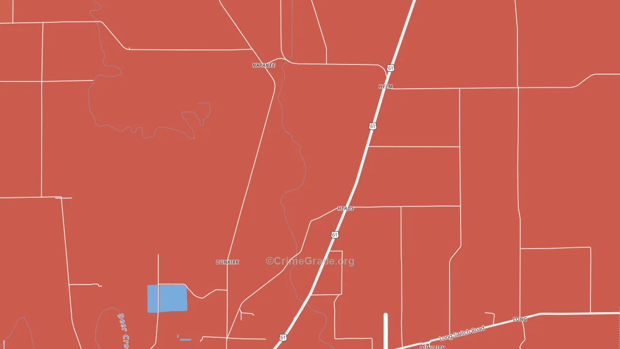 Heads, MS Map of Vehicle Theft Rates