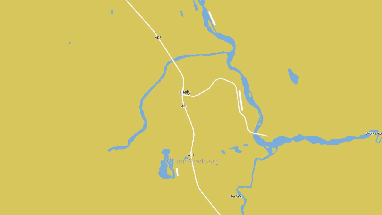 Healy, AK Map of Vehicle Theft Rates