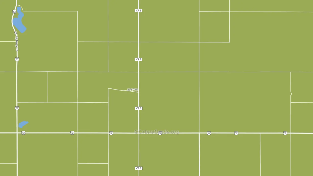 Heaton, ND Map of Vehicle Theft Rates