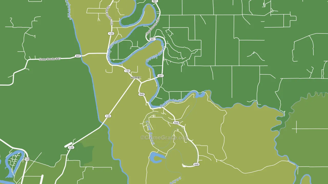 Hebert, LA Map of Vehicle Theft Rates