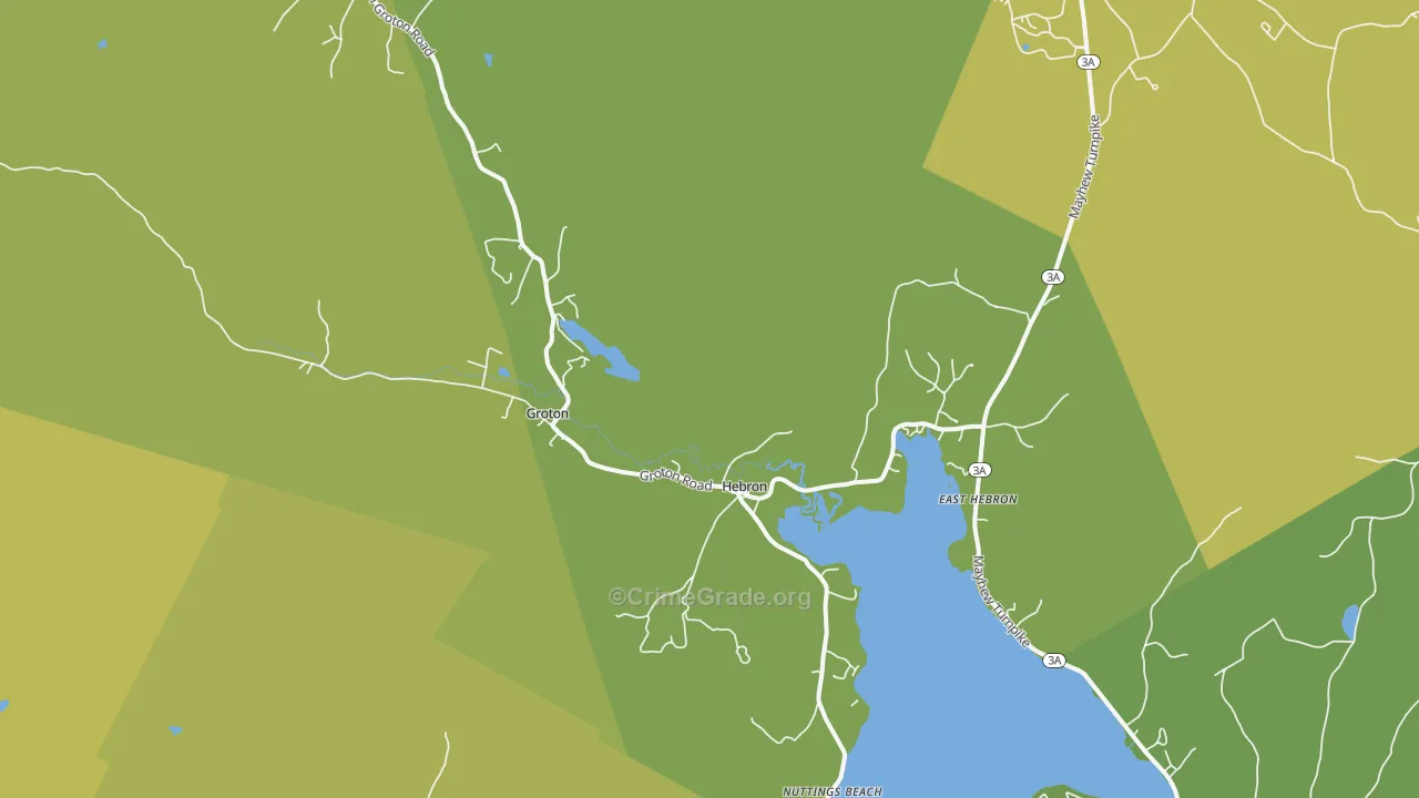 Hebron, NH Map of Vehicle Theft Rates