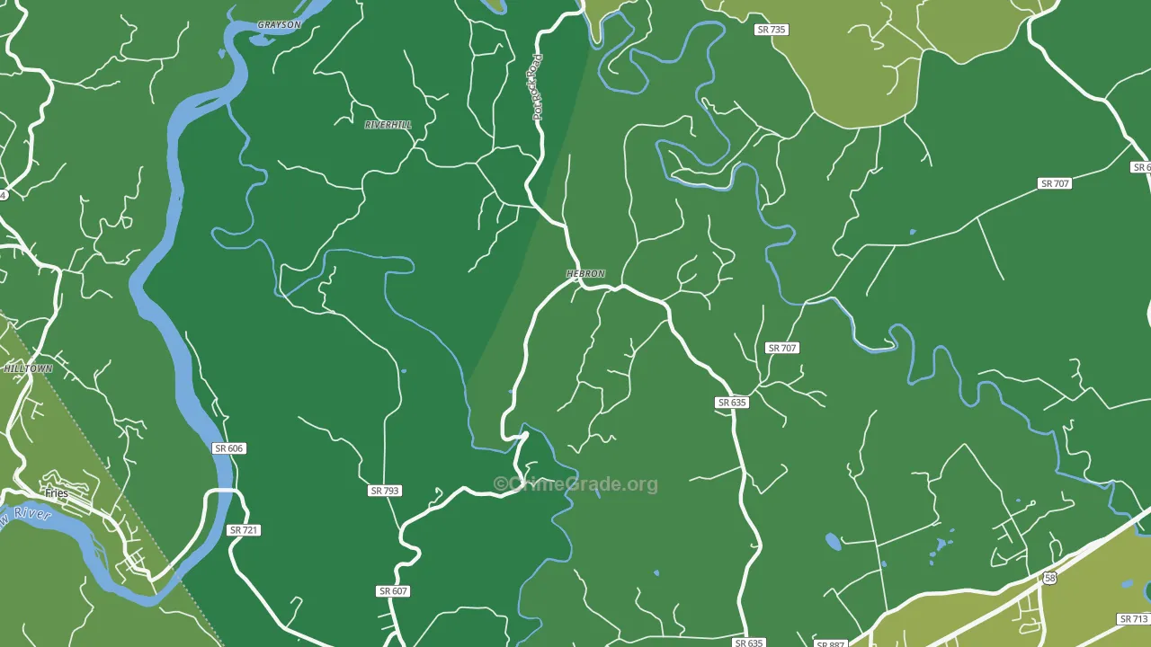 Hebron, VA Map of Vehicle Theft Rates