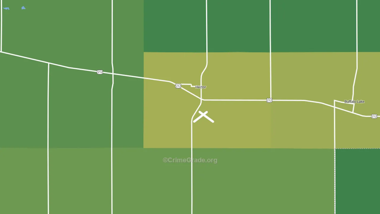 Hector, MN Map of Vehicle Theft Rates