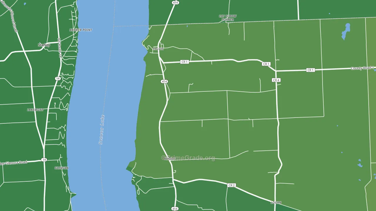 Hector, NY Map of Vehicle Theft Rates