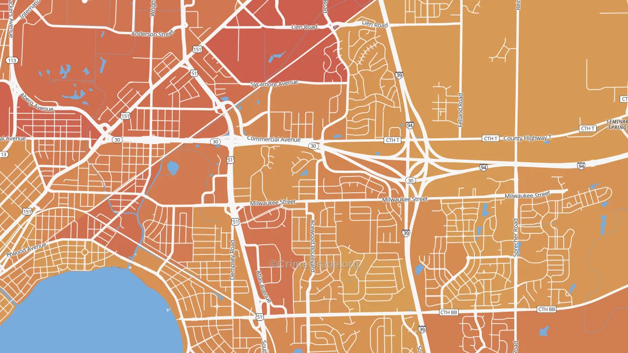 Heistand, Madison, WI Map of Vehicle Theft Rates