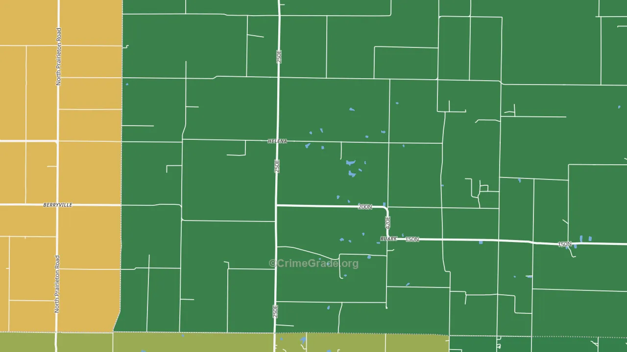 Helena, IL Map of Vehicle Theft Rates