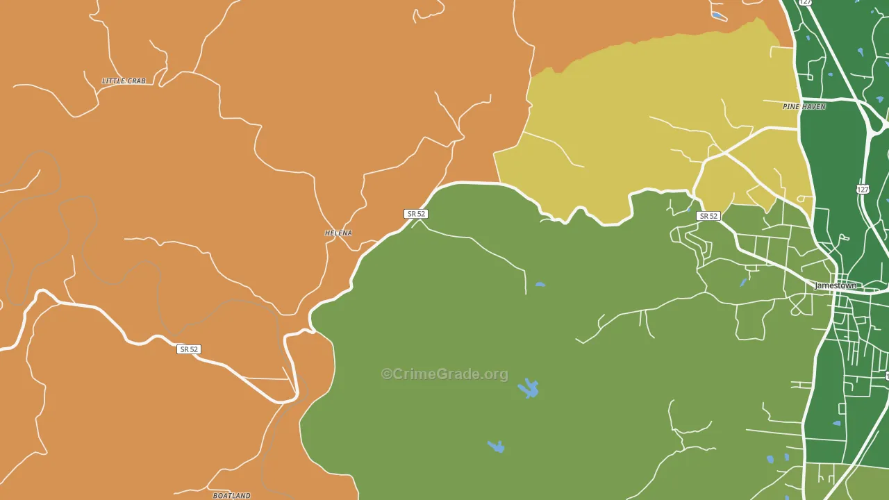Helena, TN Map of Vehicle Theft Rates
