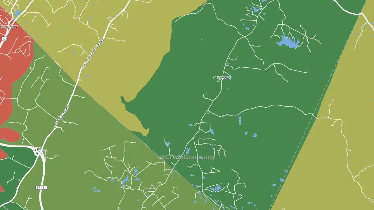 Hendon, TN Map of Vehicle Theft Rates