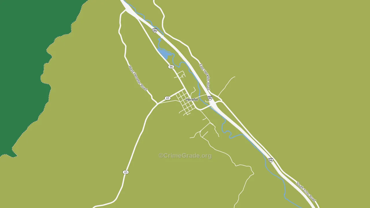 Henefer, UT Map of Vehicle Theft Rates