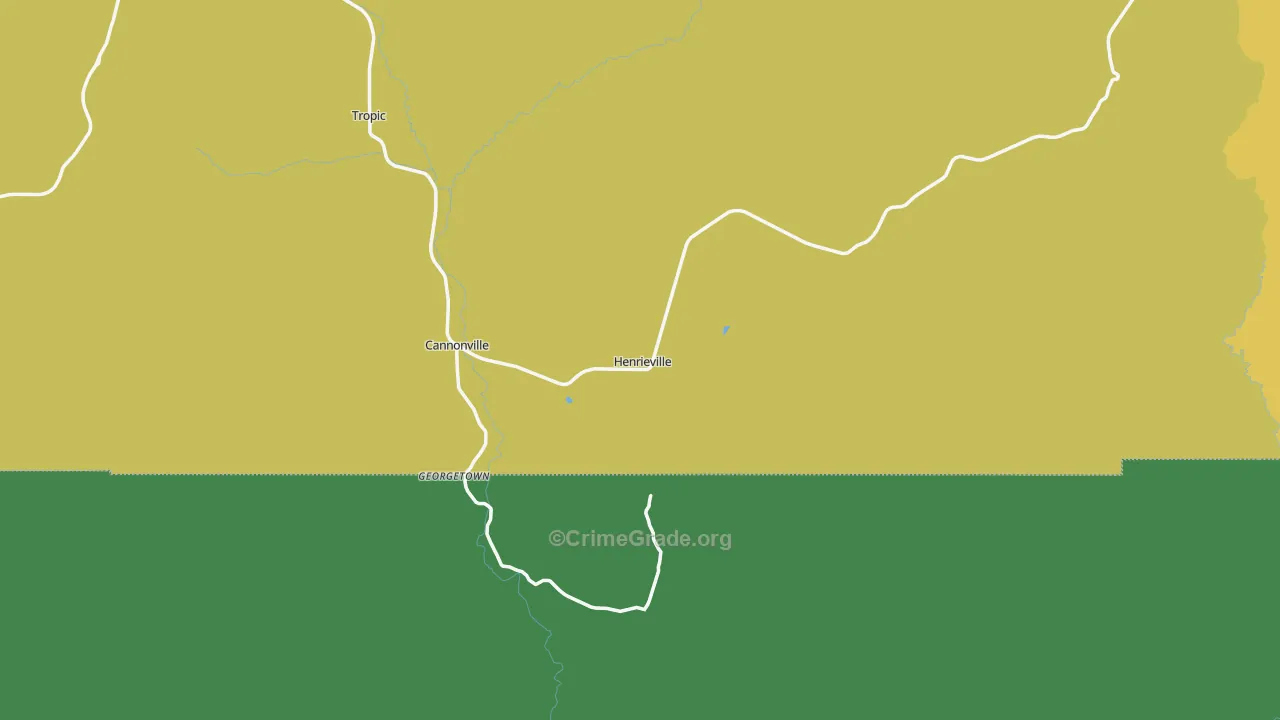 Henrieville, UT Map of Vehicle Theft Rates