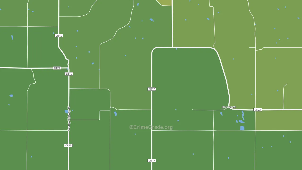 Henrytown, MN Map of Vehicle Theft Rates