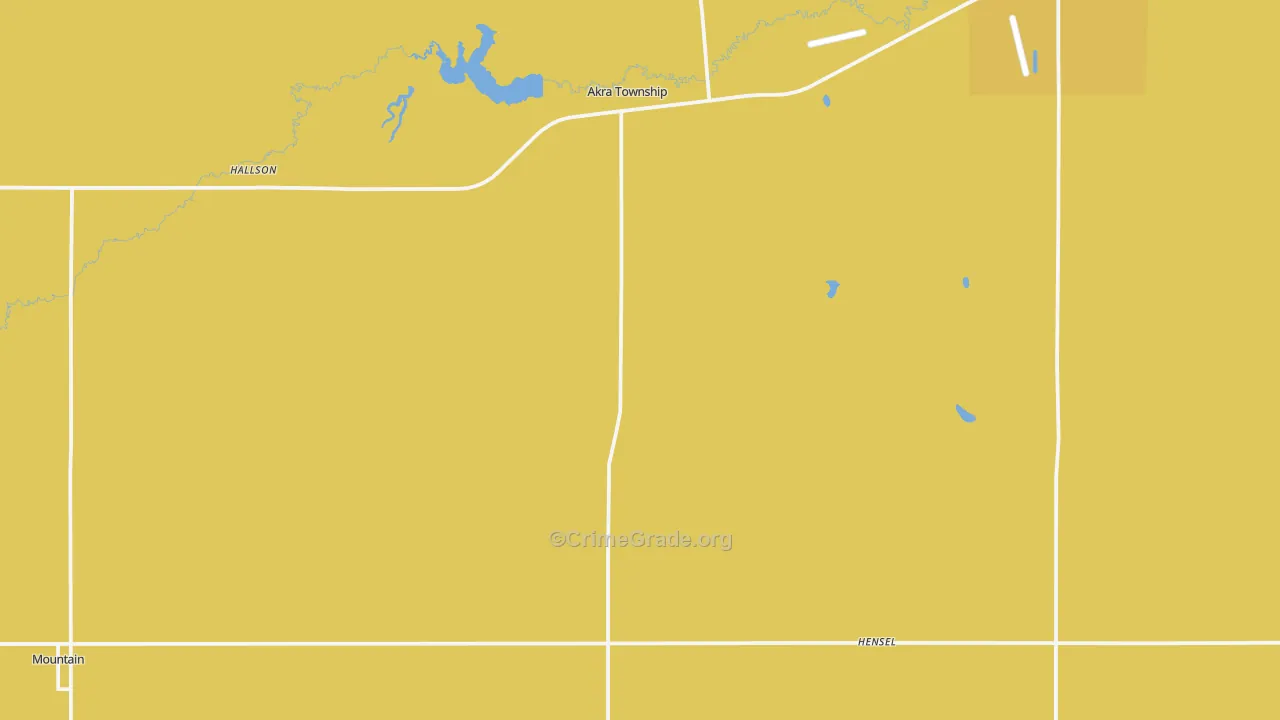 Hensel, ND Map of Vehicle Theft Rates