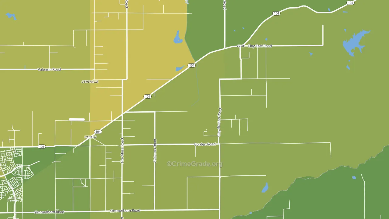 Herald, CA Map of Vehicle Theft Rates