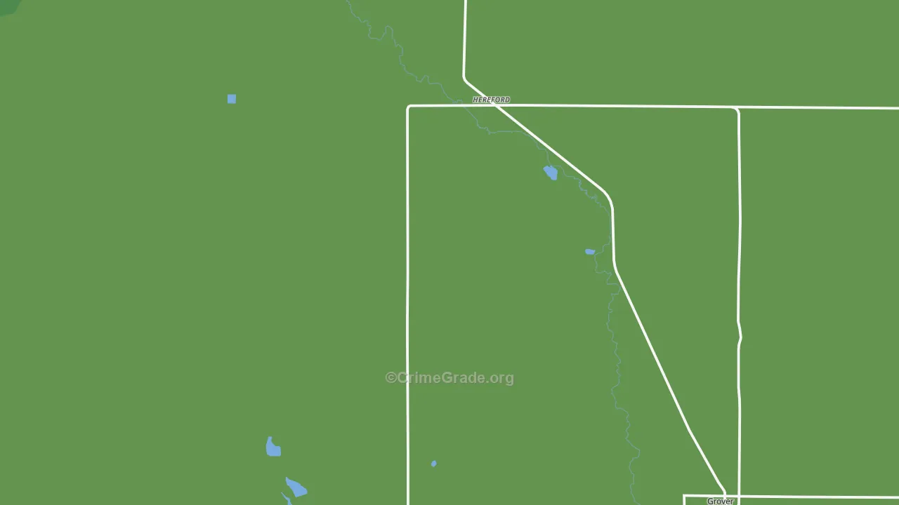 Hereford, CO Map of Vehicle Theft Rates